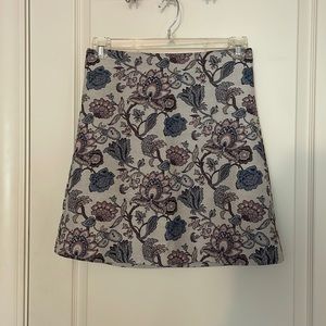 Loft Floral A-Line Skirt